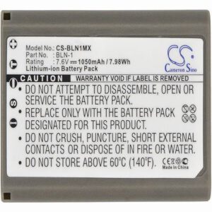 Olympus EM1 II Digital Camera Video Battery 7.6V 1050mAh Li-Ion BLN1MX