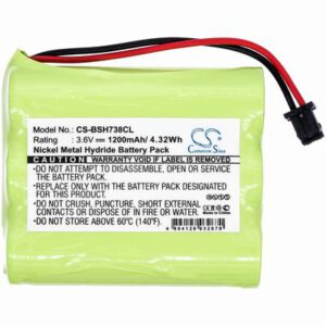 Bosch 738 Cordless Phone Battery 3.6V 1200mAh Ni-MH BSH738CL