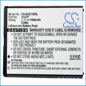 Acer beTouch E130 Mobile Phone Battery 3.7V 1500mAh Li-Ion ACE130SL