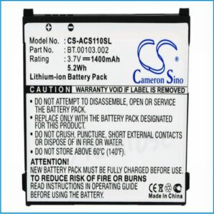 Acer Liquid S110 Mobile Phone Battery 3.7V 1400mAh Li-Ion ACS110SL