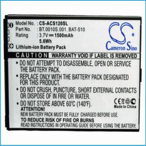 Acer Liquid Metal MT Mobile Phone Battery 3.7V 1500mAh Li-Ion ACS120SL