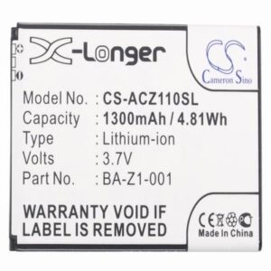 Acer Liquid Z110 Dou Mobile Phone Battery 3.7V 1300mAh Li-Ion ACZ110SL