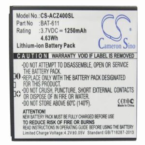 Acer Liquid Z4 Mobile Phone Battery 3.7V 1250mAh Li-ion ACZ400SL