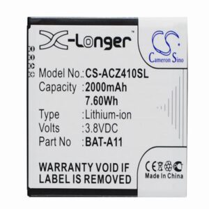 Acer Liquid M330 Mobile Phone Battery 3.8V 2000mAh Li-ion ACZ410SL