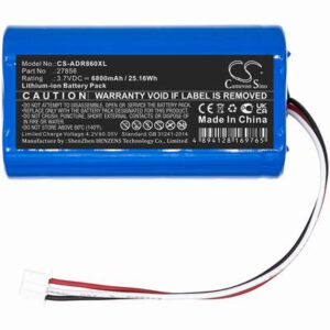 Albrecht DR 855 DAB Digital Battery 3.7V 6800mAh Li-ion ADR860XL
