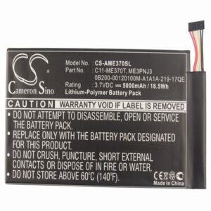 Asus 110-0329H Tablet Battery 3.7V 5000mAh Li-Polymer AME370SL