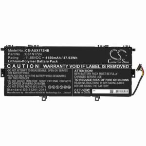 Asus U3100FAL Notebook Laptop Battery 11.55V 4150mAh Li-Poly AUX172NB