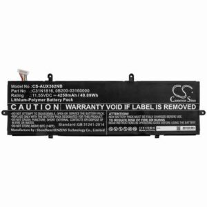 Asus Flip UX362 Notebook Laptop Battery 11.55V 4250mAh Li-Poly AUX362NB