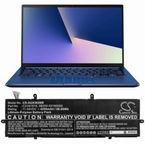 Asus Flip UX362 Notebook Laptop Battery 11.55V 4250mAh Li-Poly AUX362NB