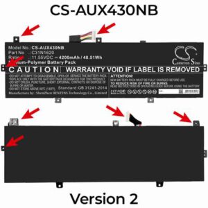 Asus BX430 Notebook Laptop Battery 11.55V 4200mAh Li-Poly AUX430NB