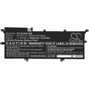 Asus UX461 Notebook Laptop Battery 11.52V 4850mAh Li-Poly AUX461NB