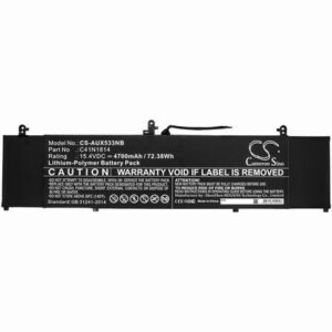 Asus BX533FD Notebook Laptop Battery 15.4V 4700mAh Li-Poly AUX533NB