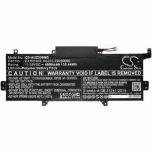 Asus UX330UA Notebook Laptop Battery 11.55V 4800mAh Li-Poly AUZ330NB