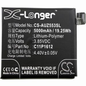 Asus ZE553KL Mobile SmartPhone Battery 3.85V 5000mAh Li-Poly AUZ553SL