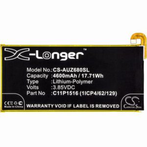 Asus ZenFone 3 Ultra Mobile SmartPhone Battery 3.85V 4600mAh Li-Poly AUZ680SL