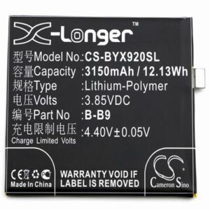 BBK VIVO X9i Mobile SmartPhone Battery 3.85V 3150mAh Li-Poly BYX920SL