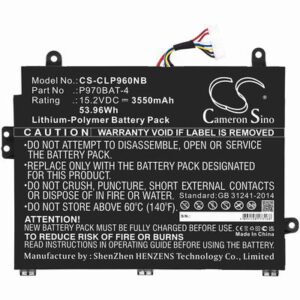Clevo P960 Notebook Laptop Battery 15.2V 3550mAh Li-Poly CLP960NB