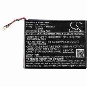 Garmin 3597LMT GPS Navigator Battery 3.7V 1100mAh Li-ion IQN395SL