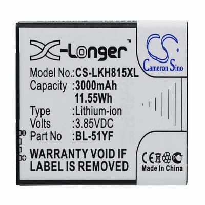 LG DS1402 Mobile Phone Battery 3.85V 3000mAh Li-ion LKH815XL