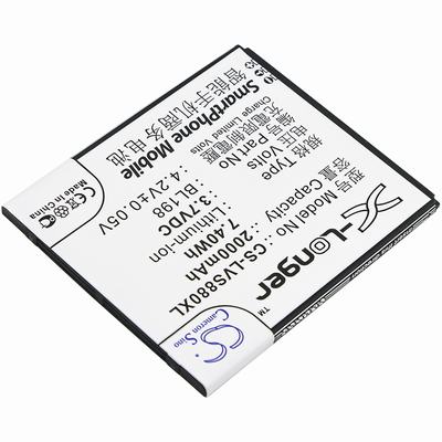 Lenovo A830 Mobile Phone Battery 3.7V 2000mAh Li-Ion LVS880XL