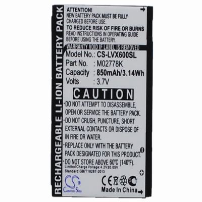 LG Lotus Mobile Phone Battery 3.7V 850mAh Li-ion LVX600SL