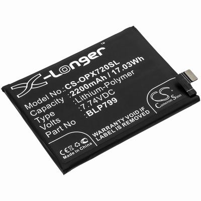 OPPO R2121 Mobile SmartPhone Battery 7.74V 2200mAh Li-Poly OPX720SL