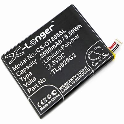Alcatel One Touch Pixi 3 8" 3G Mobile SmartPhone Battery 3.8V 2500mAh Li-Poly OT805SL