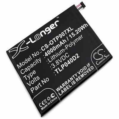 Alcatel 9007T Mobile SmartPhone Battery 3.8V 4000mAh Li-Poly OTP907XL