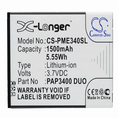 Prestigio MultiPhone 3400 Duo Mobile Phone Battery 3.7V 1500mAh Li-ion PME340SL