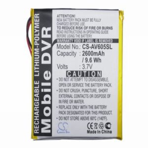 Archos AV605 20GB MP3 MP4 PMP Media Player Battery 3.7V 2600mAh Li-Polymer AV605SL