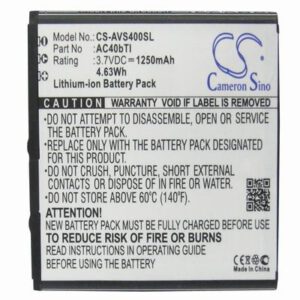 Archos 40b Titanium Mobile Phone Battery 3.7V 1250mAh Li-ion AVS400SL