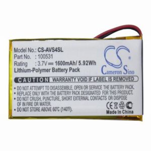 Archos 43 Vision MP3 MP4 PMP Media Player Battery 3.7V 1600mAh Li-Polymer AVS4SL