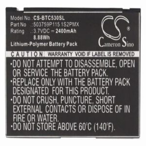 Blaupunkt Lucca 5.3 GPS Battery 3.7V 2400mAh Li-Polymer BTC530SL