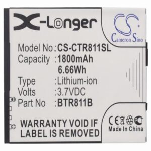 Casio Commando 2 Mobile Phone Battery 3.7V 1800mAh Li-ion CTR811SL