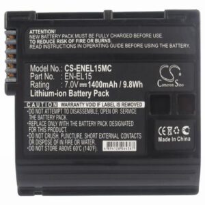 Nikon 1 V1 Digital Camera Video Battery 7V 1400mAh Li-Ion ENEL15MC