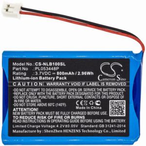Nolan B5 Wireless Headset Battery 3.7V 800mAh Li-ion NLB100SL