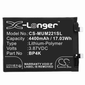 Xiaomi Note 12 Pro Phone Battery 3.87V 4400mAh Li-Pl MUM221SL