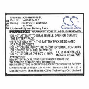 Maxwest Nitro 5P Phone Battery 3.8V 2300mAh Li-Pl MWP500SL