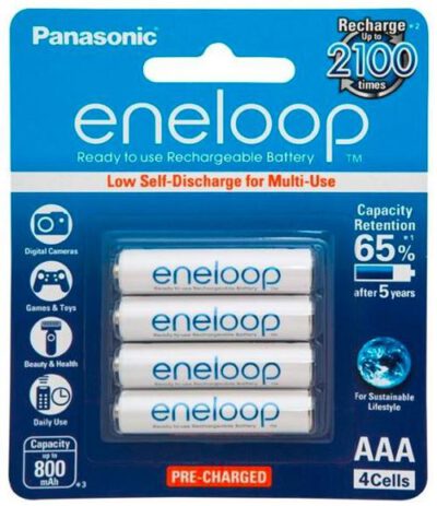 1.2V Eneloop AAA NiMH RTU Rechargable BK-4MCCE/4BA Panasonic Battery, 4 Pack