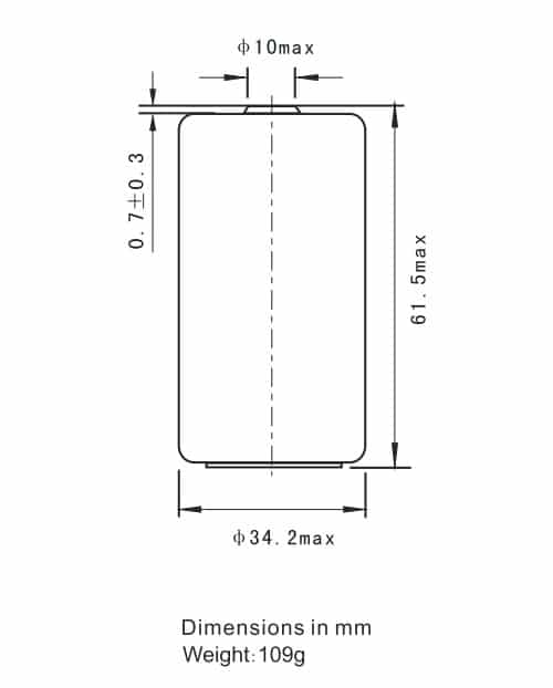 FANSO ER34615M Dimensions