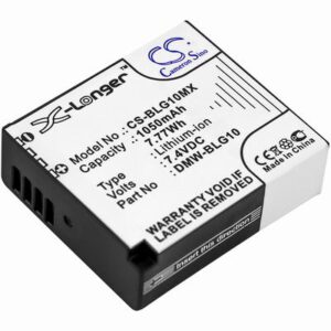 Panasonic Lumix DMC-GF3 Camera Battery 7.4V 1050mAh Li-ion BLG10MX