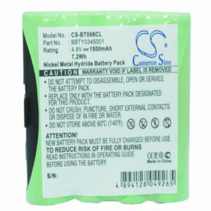 EXV98 Cordless Phone Battery 4.8V 1500mAh Ni-MH BT098CL
