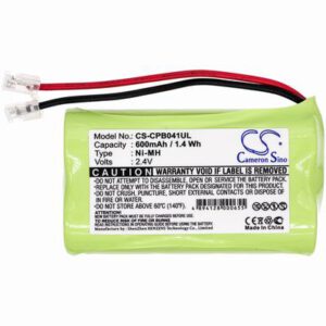 Universel AA x 2 Cordless Phone Battery 2.4V 600mAh Ni-MH CPB041UL