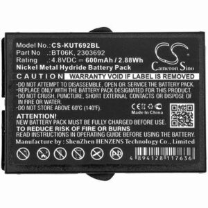 Ikusi 2303692 Crane Remote Control Battery, KUT692BL