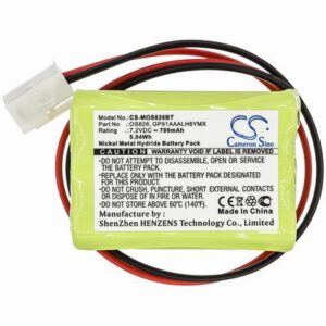 Marmitek ProGuard OS826 siren Alarm System Battery 7.2V 700mAh Ni-MH MOS826BT