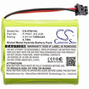 Panasonic HHR-P505 Cordless Phone Battery 3.6V 1300mAh Ni-MH P501HL