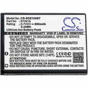 SEDEA elegant 10 Alarm System Battery 3.7V 900mAh Li-ion SDE100BT