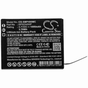 Supremo 4k plus Camera Battery 3.7V 1000mAh Li-ion SMP400MC