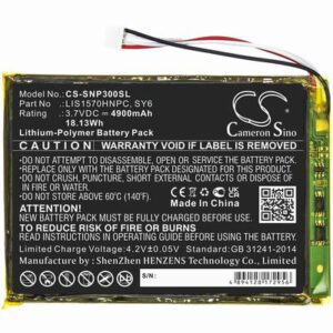 Sony PHA-3 Amplifier Battery 3.7V 4900mAh Li-Poly SNP300SL