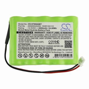 Siemens Sintony IC60-W-10 Alarm System Battery 12.0V 2000mAh Ni-MH STW600BT
